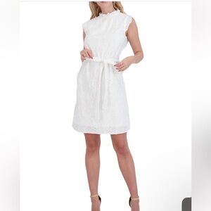 Nanette Lepore White A-Line Eyelet Skirt